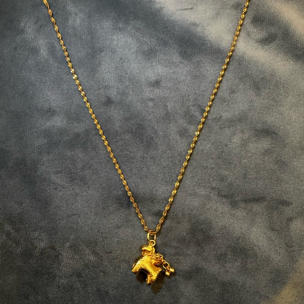 Sold! Unique Gold plated horse Pendant Necklace